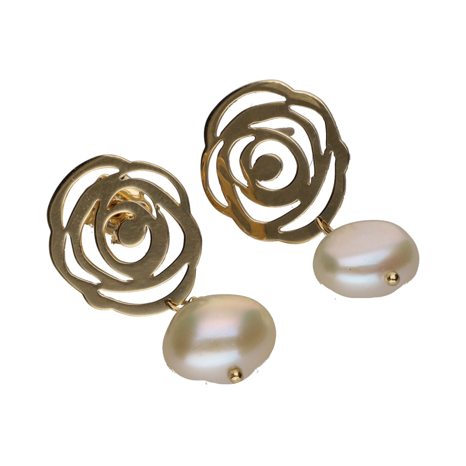 Pendientes tous en oro amarillo con perla.