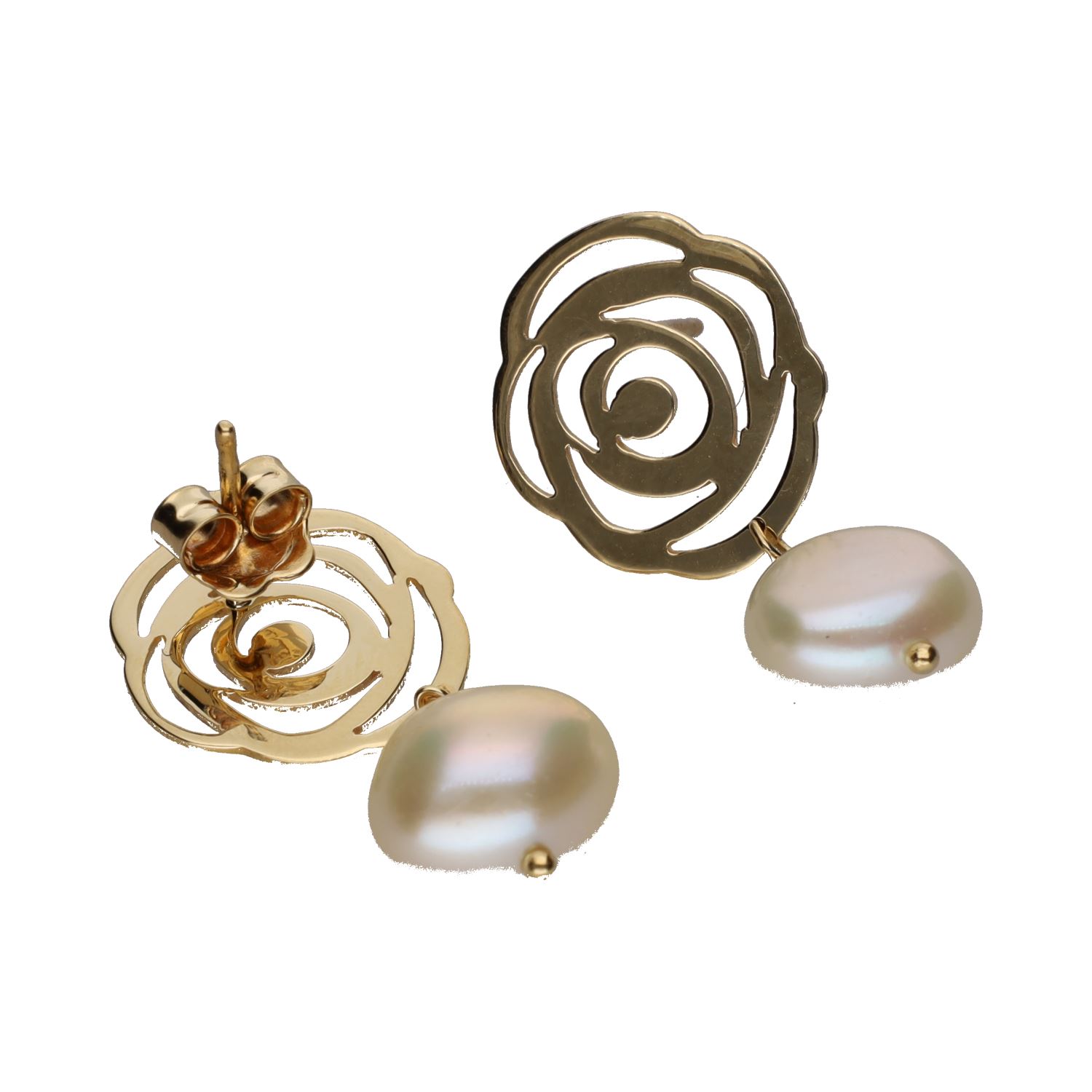 Pendientes tous en oro amarillo con perla.