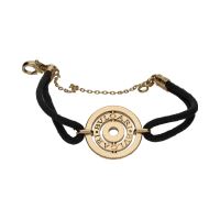 Pulsera bulgari astrale en oro amarillo y cordón.