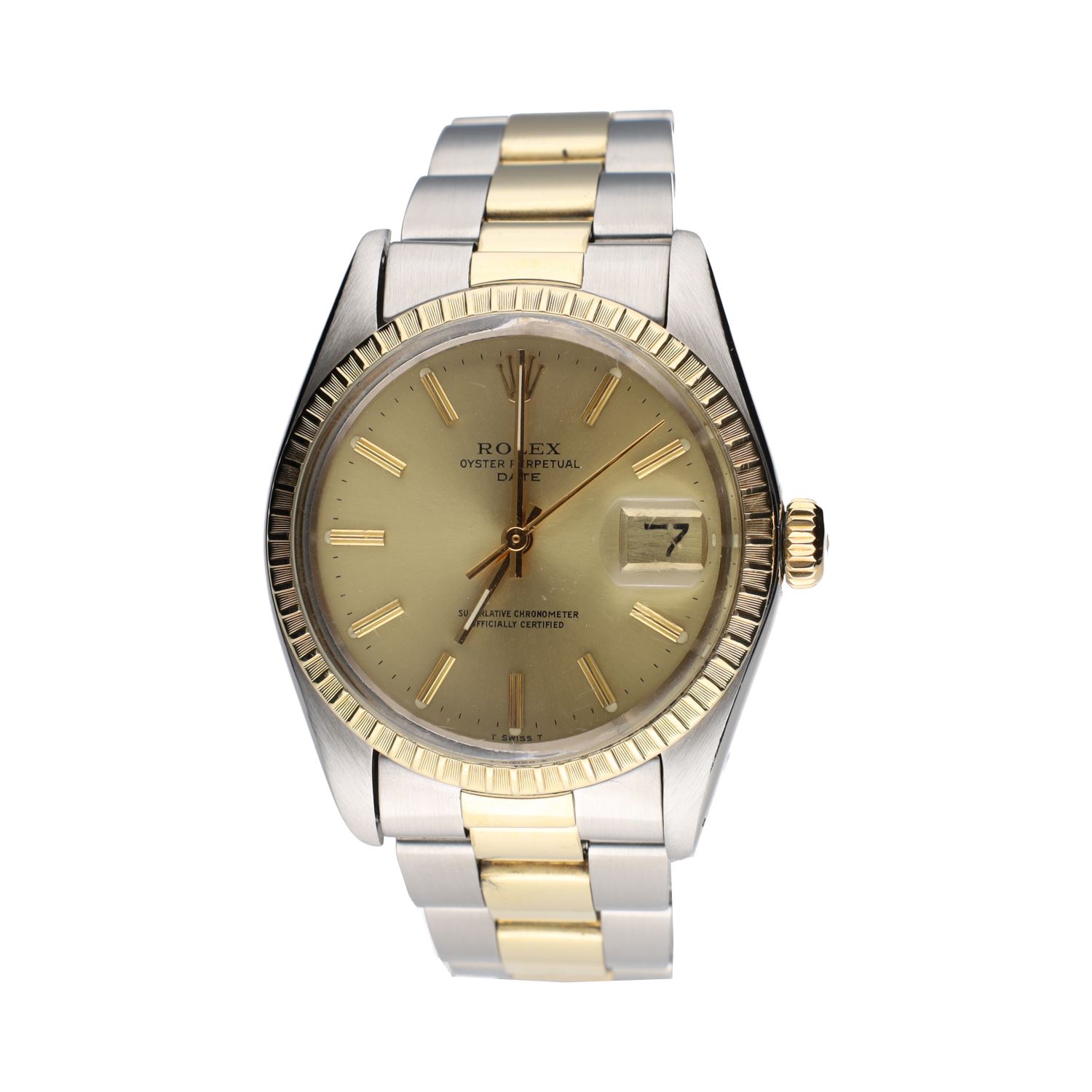 Oyster perpetual date acero y oro 34mm.  