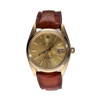 ROLEX<BR>OYSTER PERPETUAL DATE ORO AMARILLO CUE...