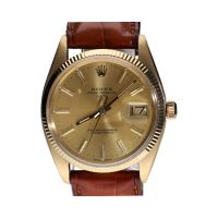 Oyster perpetual date oro amarillo cuero 34mm.   