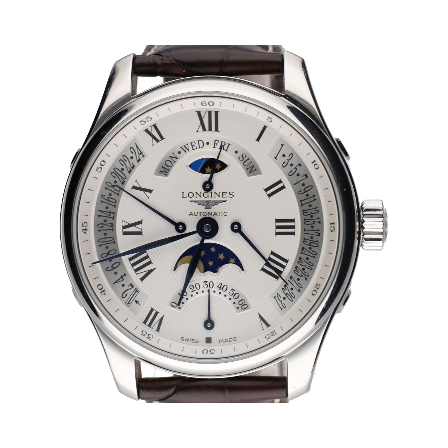 Master collection acero fase lunar 44mm.  