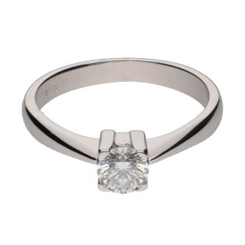 ANILLOS / SORTIJAS<BR>SORTIJA SOLITARIO EN ORO BLANCO CON UN... · ref.: PRESENTA CERTIFICADO...