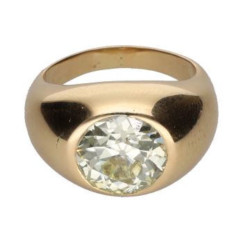 ANILLOS / SORTIJAS<BR>SORTIJA SOLITARIO EN ORO AMARILLO CON ... · ref.: PRESENTA CERTIFICADO...