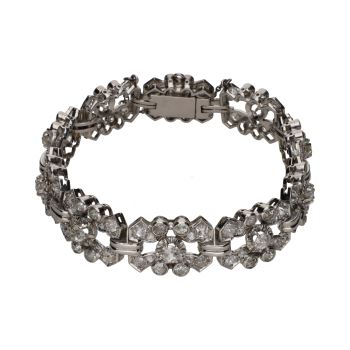 PULSERAS<BR>PULSERA ANTIGUA EN PLATINO CON DIAMANT... · ref.: PRESENTA CERTIFICADO...