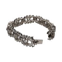 Pulsera antigua en platino con diamantes.