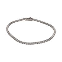 PULSERAS<BR>PULSERA RIVIERE EN ORO BLANCO CON BRIL...