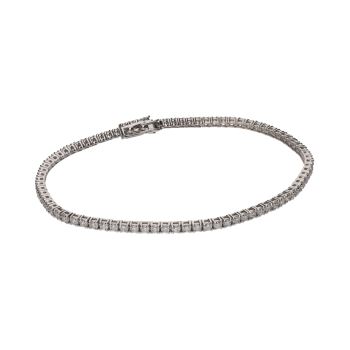 PULSERAS<BR>PULSERA RIVIERE EN ORO BLANCO CON BRIL... · ref.: PRESENTA CERTIFICADO...