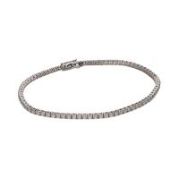 PULSERAS<BR>PULSERA RIVIERE EN ORO BLANCO CON BRIL...