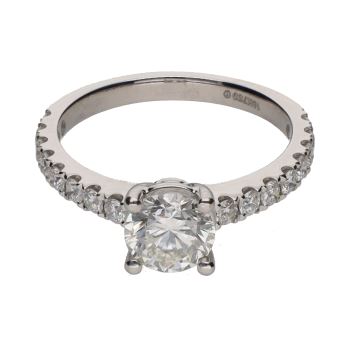 ANILLOS / SORTIJAS<BR>SORTIJA SOLITARIO EN ORO BLANCO CON BR... · ref.: PRESENTA CERTIFICADO...