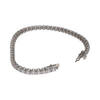 Pulsera riviere en oro blanco con brillantes.