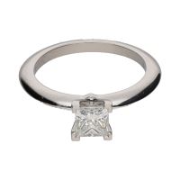 ANILLOS / SORTIJAS<BR>SORTIJA SOLITARIO TIFFANY & CO. EN PLA...