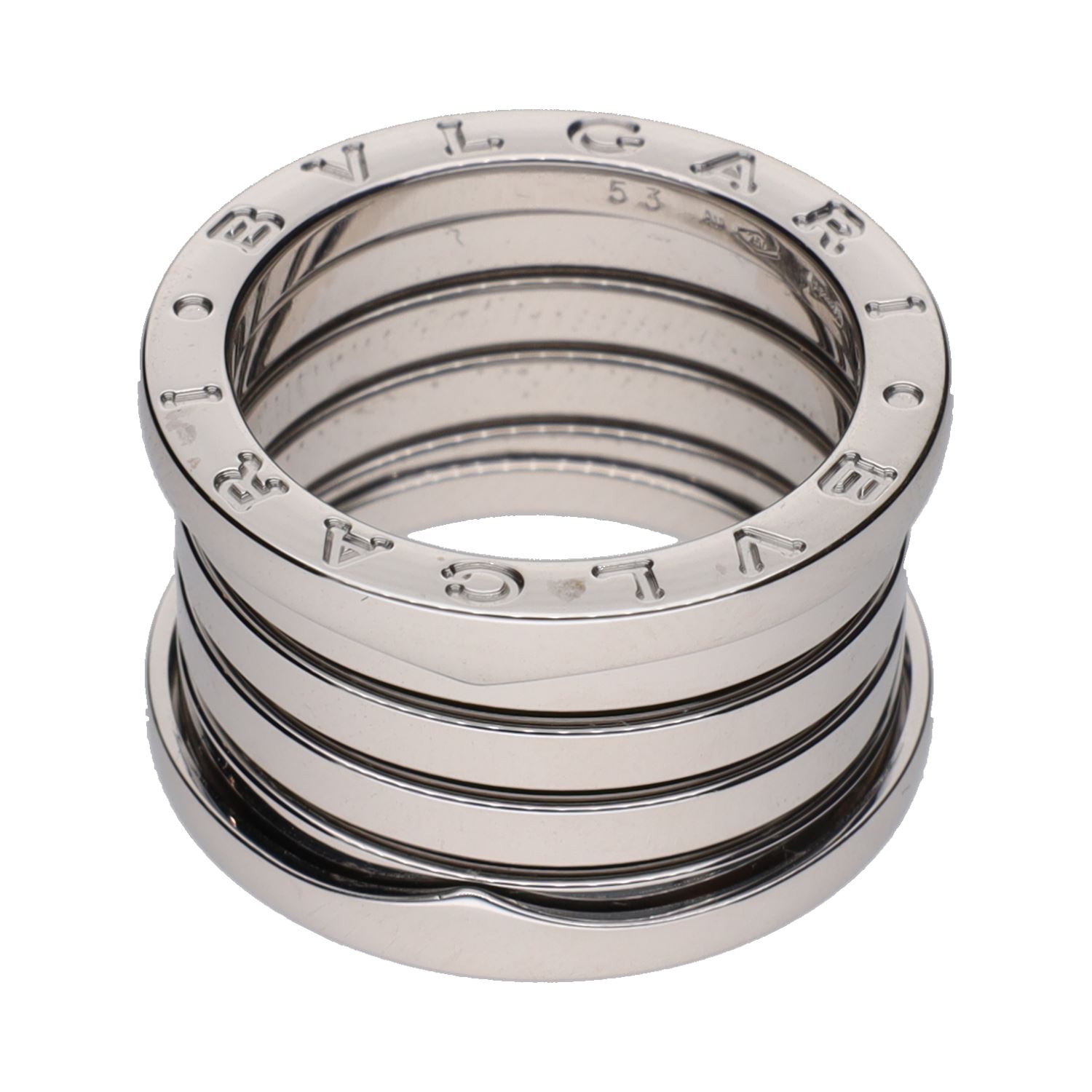 Sortija b-zero de bulgari en oro blanco. Talla 53.