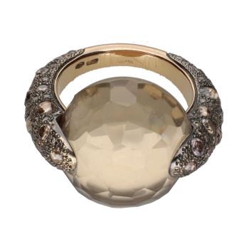 ANILLOS / SORTIJAS<BR>SORTIJA POMELLATO EN ORO AMARILLO CON ... · ref.: (NOMX)