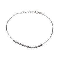 Pulsera en oro blanco con brillantes.