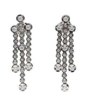 PENDIENTES<BR>PENDIENTES EN ORO BLANCO CON BRILLANTE... · ref.: PRESENTA CERTIFICADO...