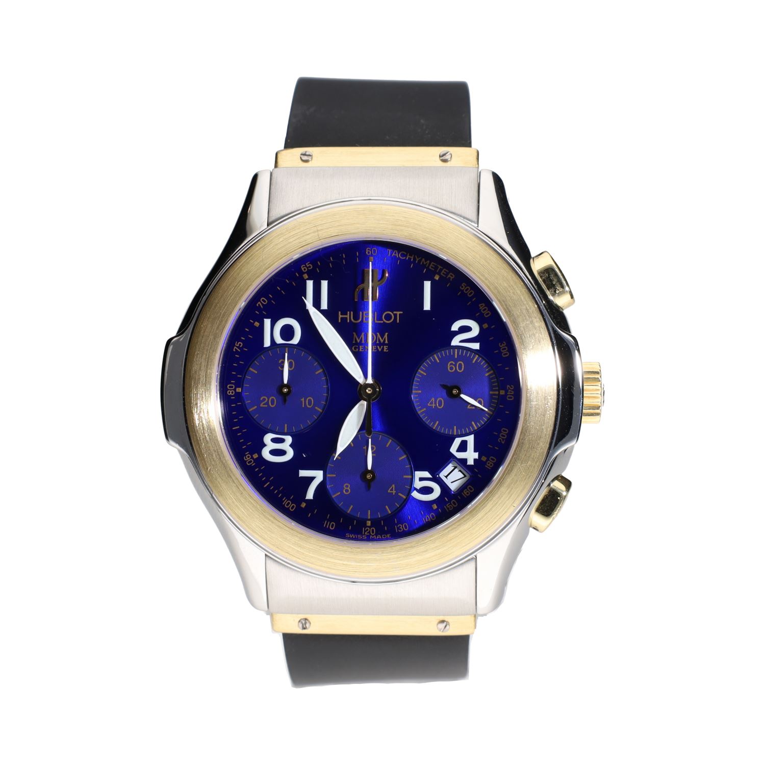 Elegant acero y oro esfera azul 40mm.   