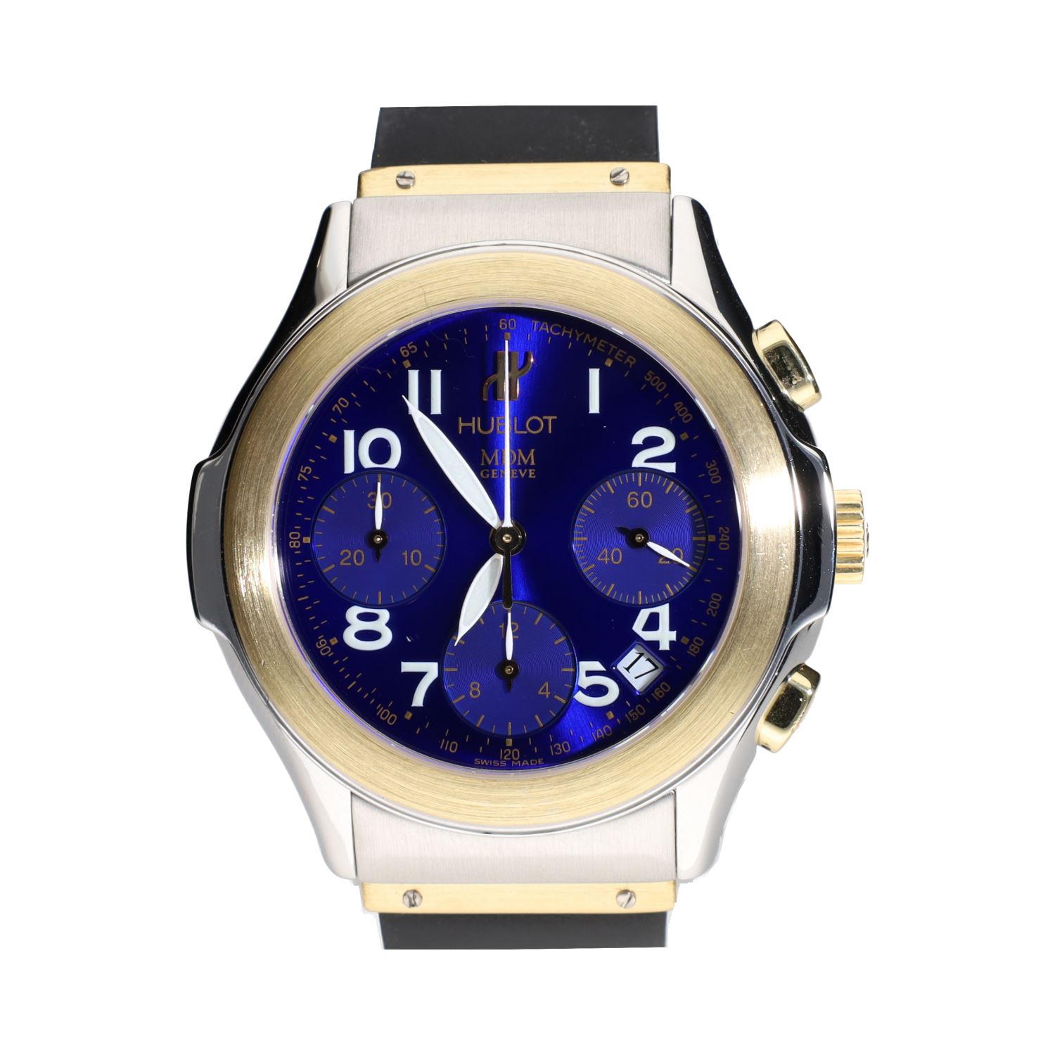 Elegant acero y oro esfera azul 40mm.   