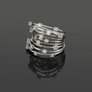ANILLOS / SORTIJAS<BR>SORTIJA ORO BLANCO Y DIAMANTES. · ref.: (NIMX)