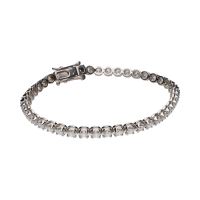 Pulsera riviere en oro blanco con brillantes 3,80ct.