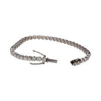 Pulsera riviere en oro blanco con brillantes 3,80ct.