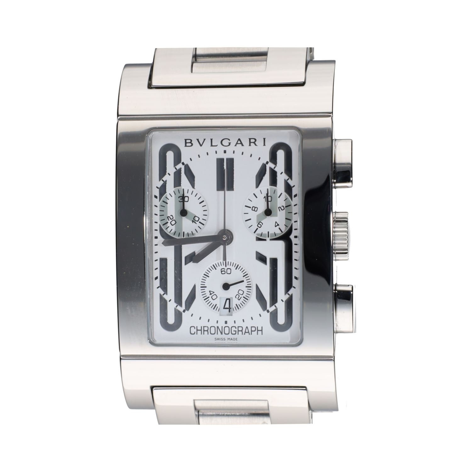 Rettangolo quartz acero 29mm.   