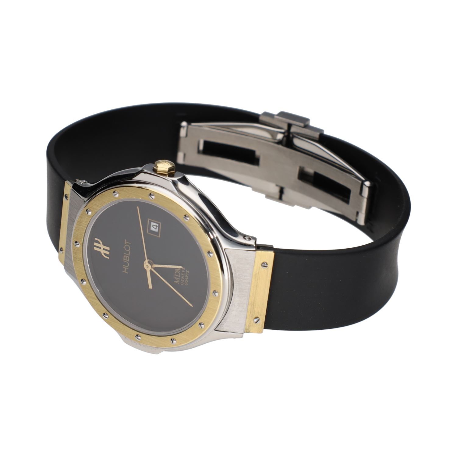 Classic cadete acero y oro 32mm.  