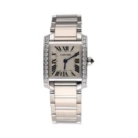 CARTIER<BR>TANK FRANCES SEÑORA ORO BLANCO BRILLAN...