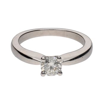 ANILLOS / SORTIJAS<BR>SORTIJA SOLITARIO EN ORO BLANCO CON BR... · ref.: PRESENTA CERTIFICADO...