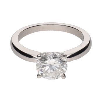 ANILLOS / SORTIJAS<BR>SOLITARIO EN ORO BLANCO CON UN BRILLAN... · ref.: PRESENTA CERTIFICADO...