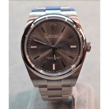 ROLEX<BR>OYSTER PERPETUAL ACERO ESFERA GRIS 39M... · ref.: 114300