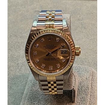 ROLEX<BR>DATEJUST DIAMONDS ACERO Y ORO JUBILLE ... · ref.: 79173