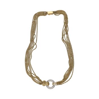 COLLARES<BR>COLLAR DE HILOS REALIZADO EN ORO AMARI... · ref.: (RXIM)