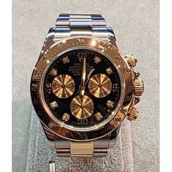 ROLEX<BR>DAYTONA ACERO Y ORO ESFERA NEGRA BRILL... · ref.: 116523