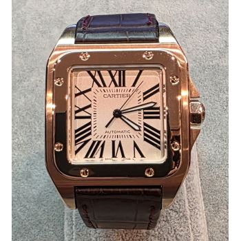 CARTIER<BR>SANTOS 100 ORO ROSA 38MM. · ref.: 2792