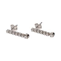 Pendientes en oro blanco con brillantes.