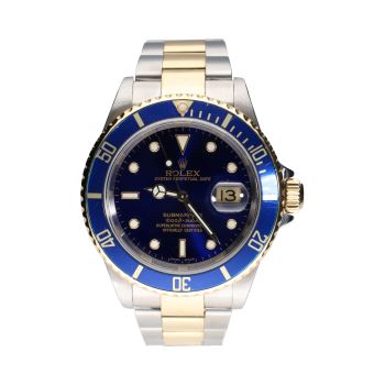 ROLEX<BR>SUBMARINER ACERO Y ORO AZUL 40MM. · ref.: 16613T