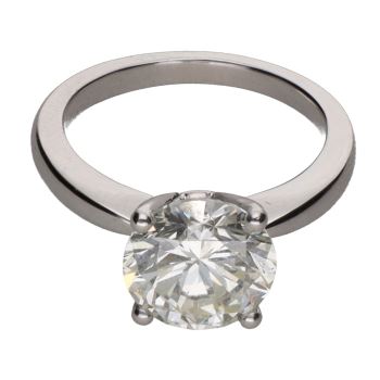ANILLOS / SORTIJAS<BR>SORTIJA SOLITARIO EN PLATINO CON UN BR... · ref.: PRESENTA CERTIFICADO...