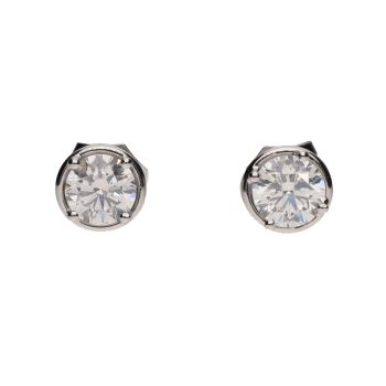 PENDIENTES<BR>PENDIENTES DORMILONAS EN ORO BLANCO CO... · ref.: PRESENTA CERTIFICADO...