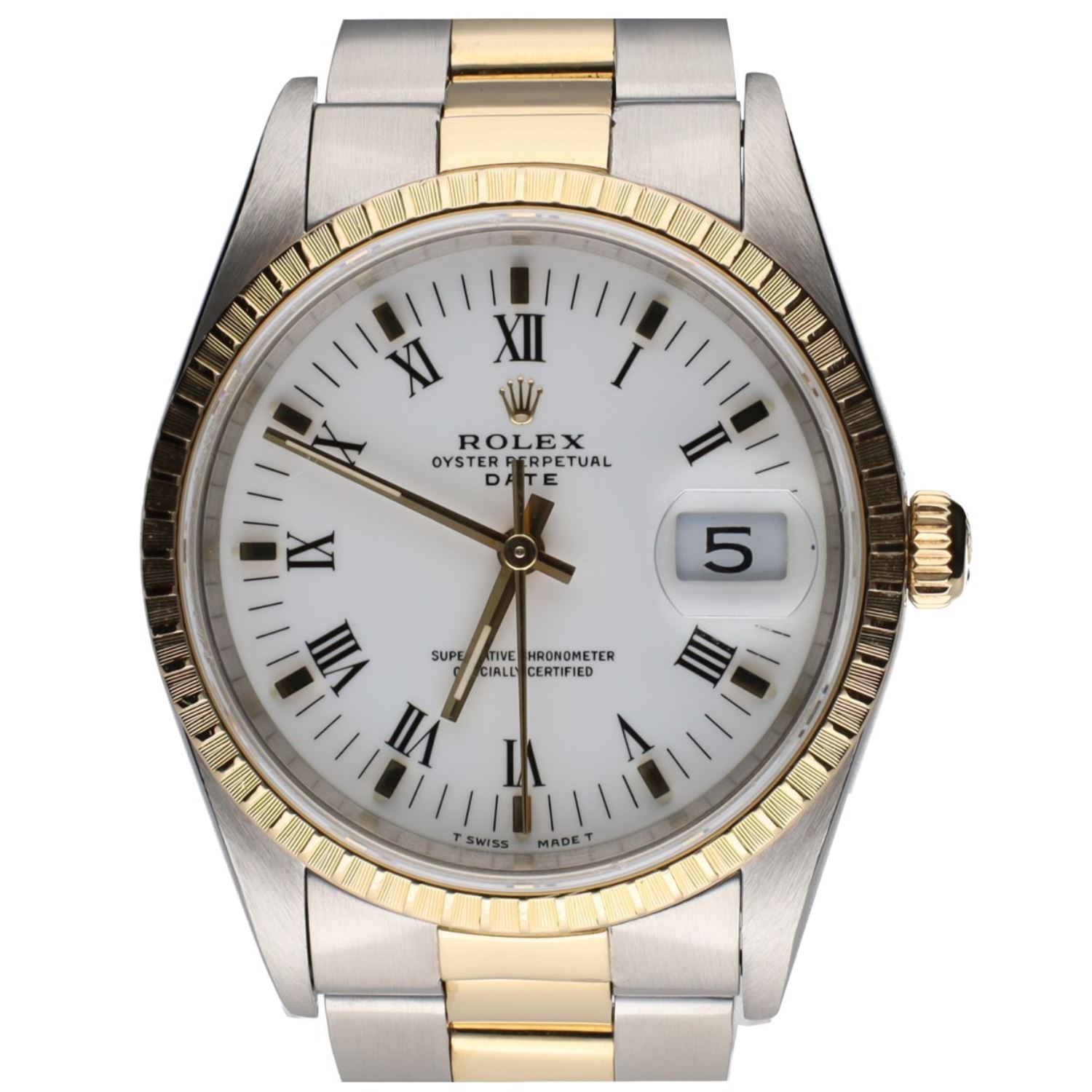 Oyster perpetual date acero y oro 34mm.   