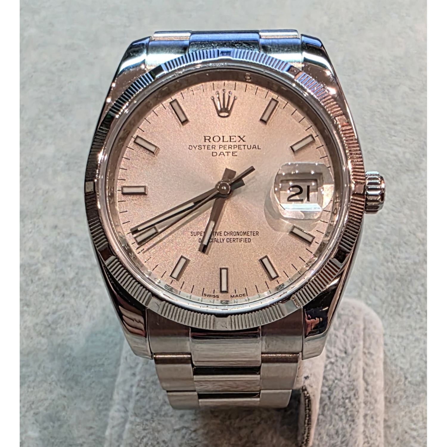 Oyster perpetual date acero 34mm.   