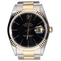 Datejust acero y oro esfera negra 36mm.   