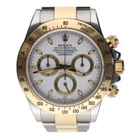 Daytona acero y oro esfera blanca.   