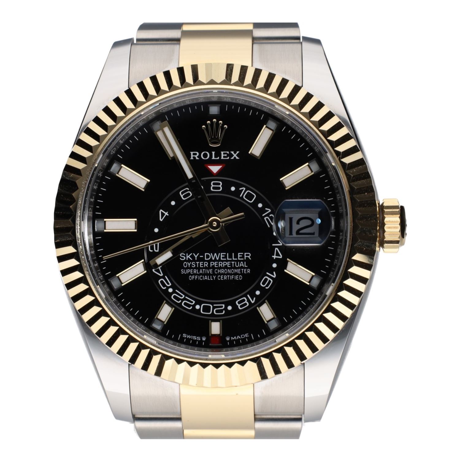 Sky-dweller acero y oro esfera negra 42mm.  