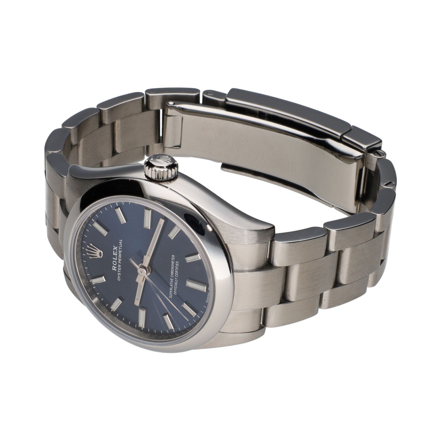 Oyster perpetual cadete acero esfera azul 31mm.   