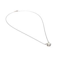 Collar con cadena y colgante en oro blanco con brillante de 1,39ct.