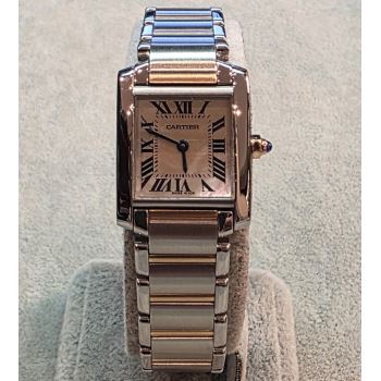 CARTIER<BR>TANK FRANCES SEÑORA ACERO Y ORO ESFERA... · ref.: 2384