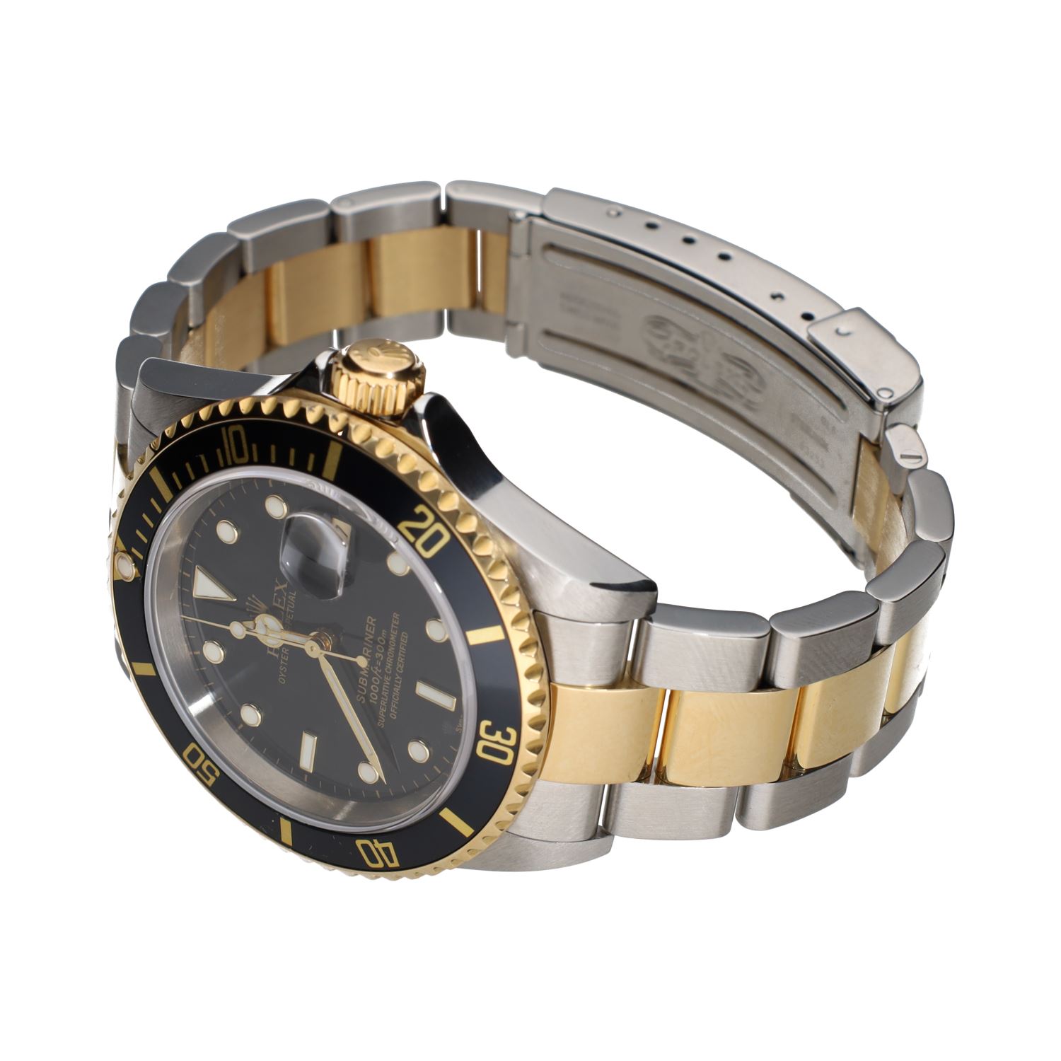 Submariner date acero y oro esfera negra 40mm.   
