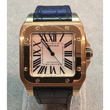 CARTIER<BR>SANTOS 100 XL ORO AMARILLO 38MM. · ref.: 2657
